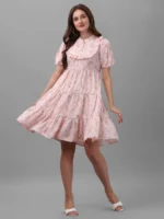 DRESSES FOR WOMEN WESTERN WEAR FLORAL WHITE